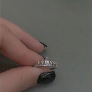silver crown ring